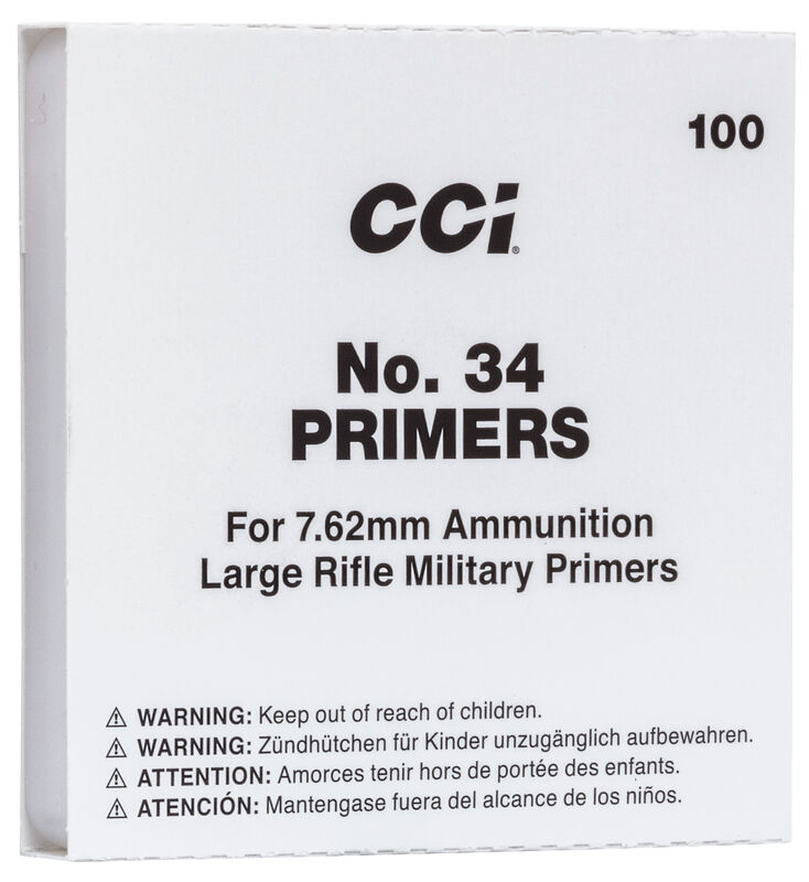 CCI No. 34 Large Rifle (LR) Primers