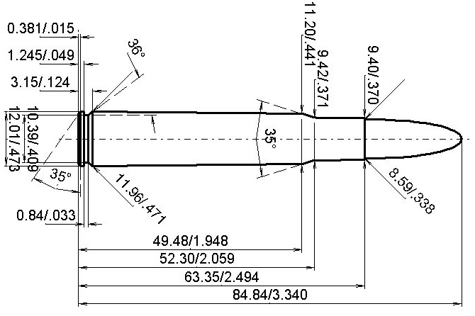 338-06 Cartridge Dimensions